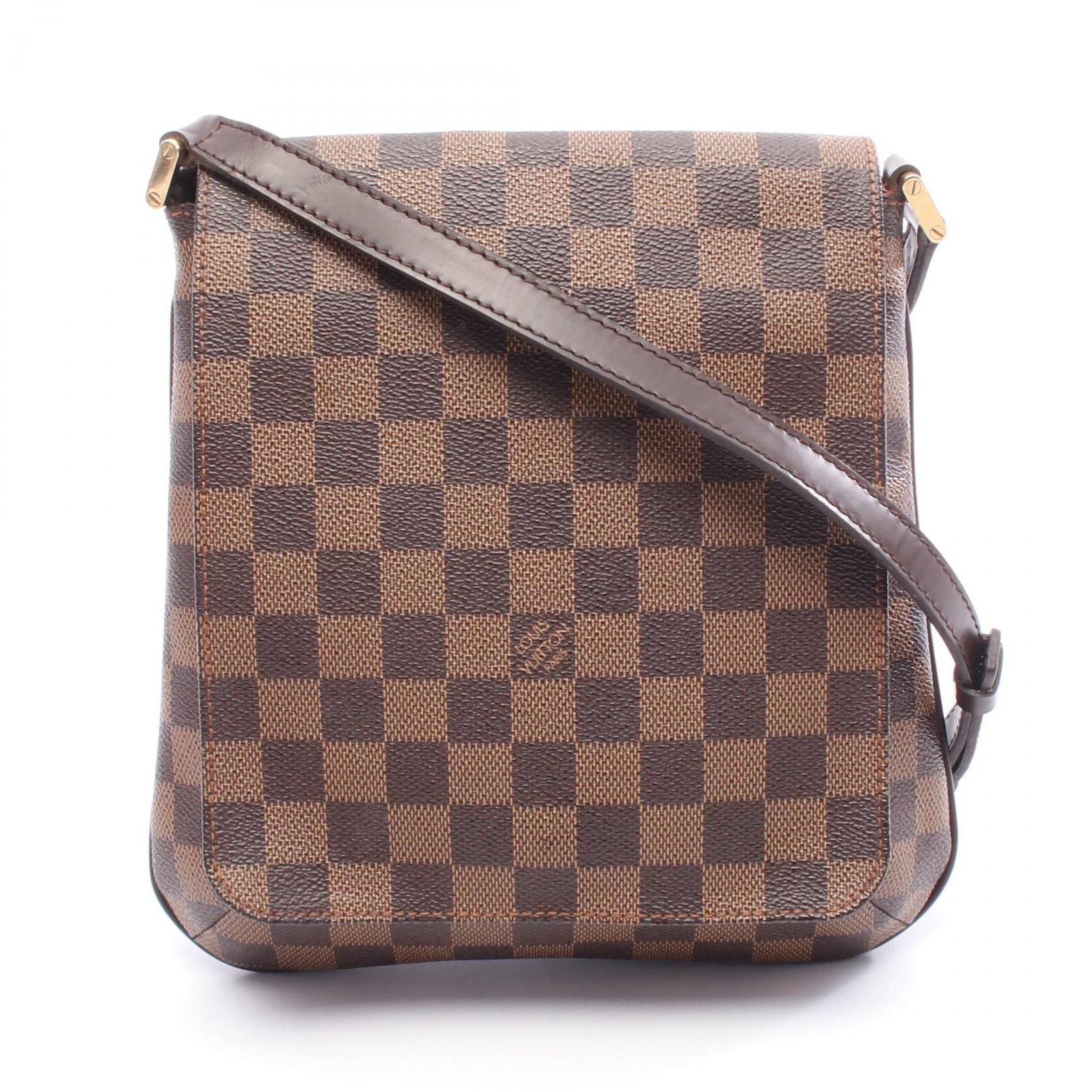 ルイ・ヴィトン LOUIS VUITTON ミュゼットサルサ ロングストラップ ショルダーバッグ バッグ PVCコーティングキャンバス レザー ダミエ エベヌ レディース ブラウン系 N51300 【中古】