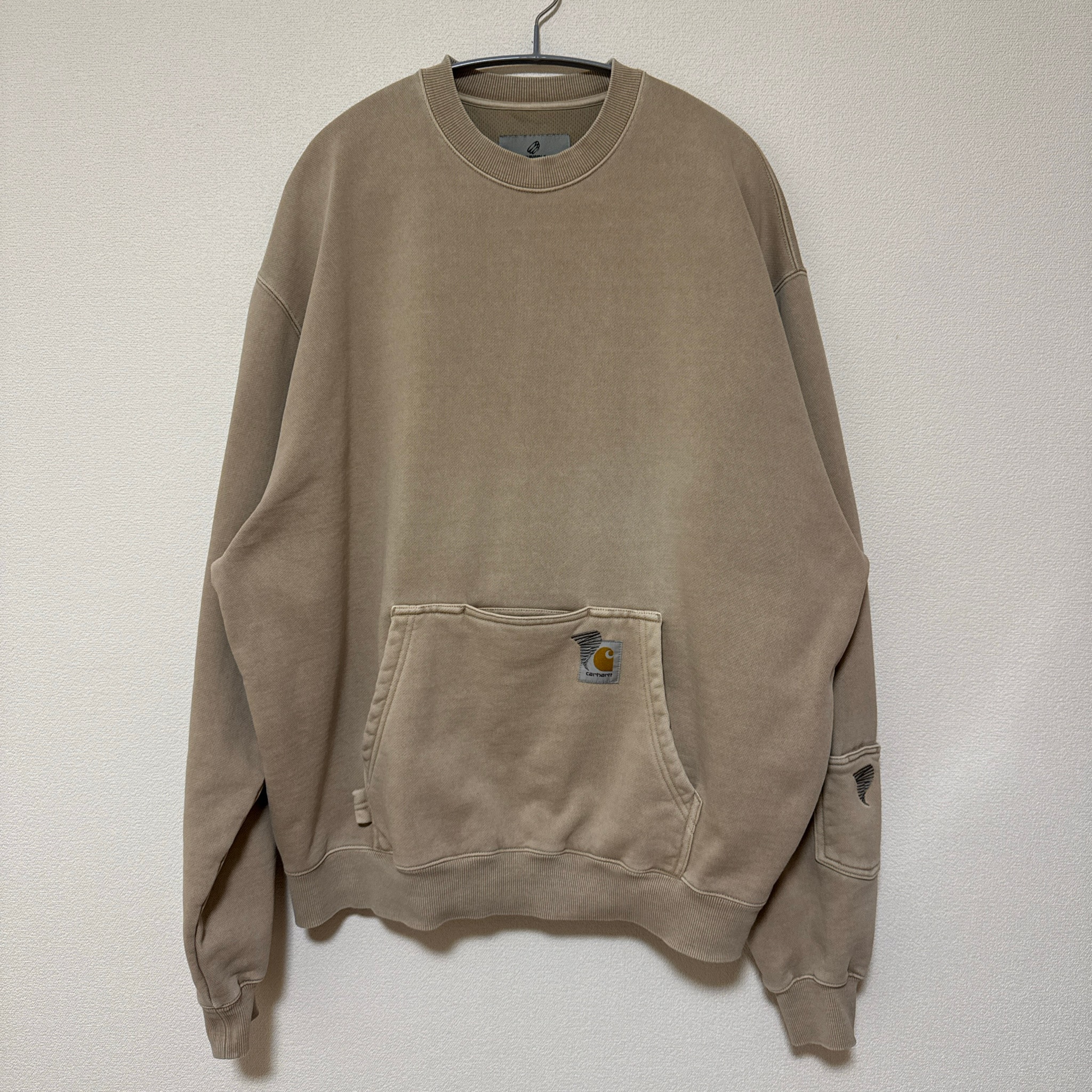 Carhartt WIP x INVINCIBLE with Shinsuke Nakada Pigment Dyed Sweatshirt "Simply Taupe Pigment"
