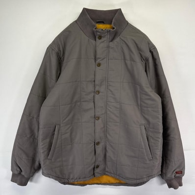 古着 リーバイス Levi's ジャケット フルジップ 中綿 スナップボタン 大きいサイズ キルティング XL グレー系 メンズ