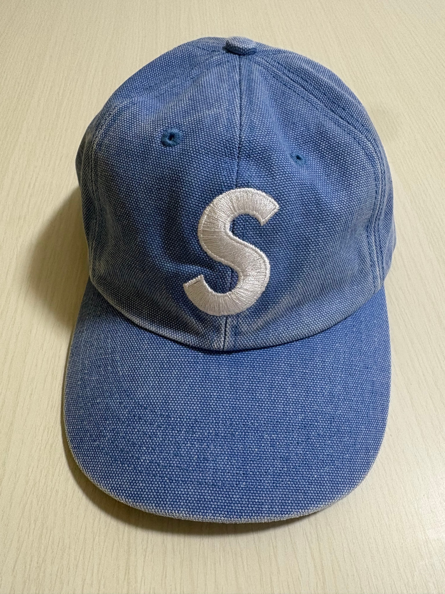 Supreme Pigment Coated S Logo 6-Panel "Light Blue"