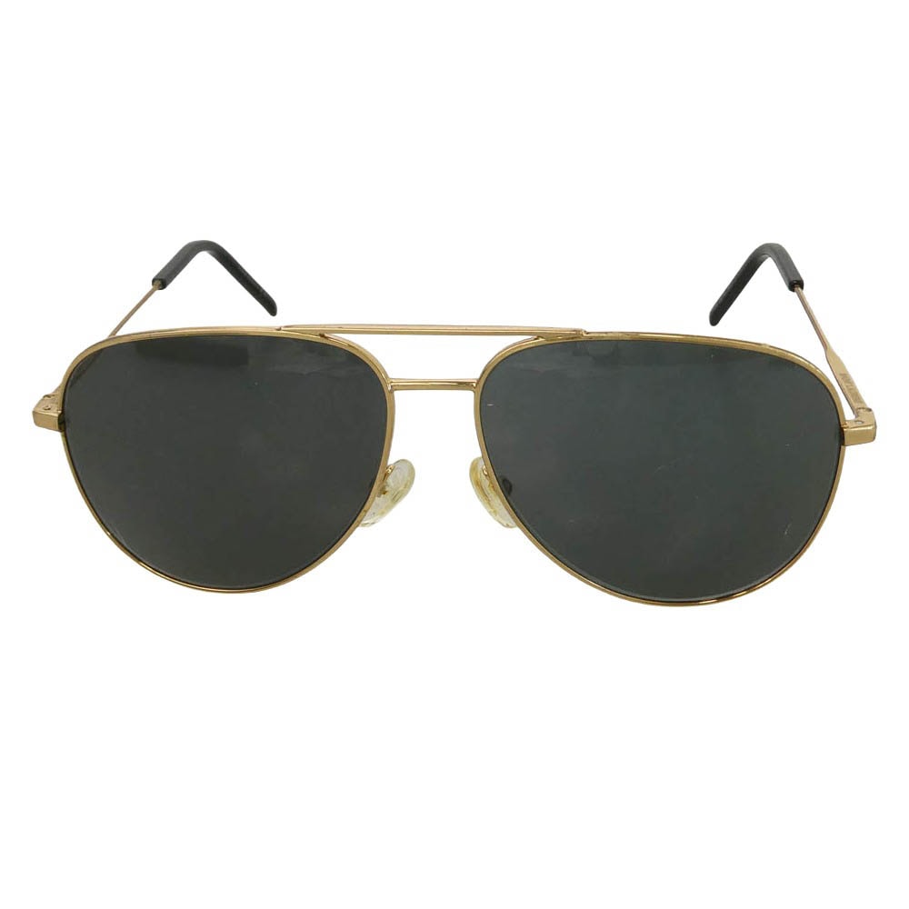 SAINT LAURENT サンローラン 000F9 CLASSIC11 クラシック ティアドロップ サングラス アイウェア メガネ 眼鏡 ゴールド系 ブラック系【中古】