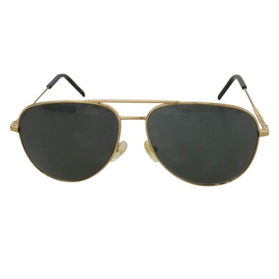 SAINT LAURENT サンローラン 000F9 CLASSIC11 クラシック ティアドロップ サングラス アイウェア メガネ 眼鏡 ゴールド系 ブラック系【中古】