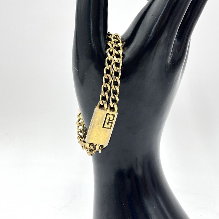 GIVENCHY(ジバンシィ)ヴィンテージ Gロゴ チェーンブレスレット ゴールドカラー メタル レディース 【中古】