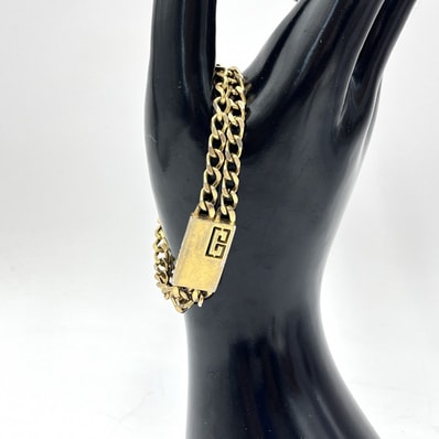 GIVENCHY(ジバンシィ)ヴィンテージ Gロゴ チェーンブレスレット ゴールドカラー メタル レディース 【中古】