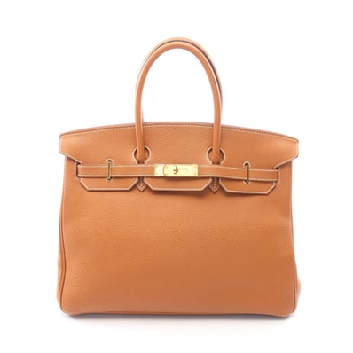エルメス HERMES バーキン35 ゴールド ハンドバッグ バッグ トゴ トゴ □H刻印(2004年製造) レディース ブラウン系 【中古】