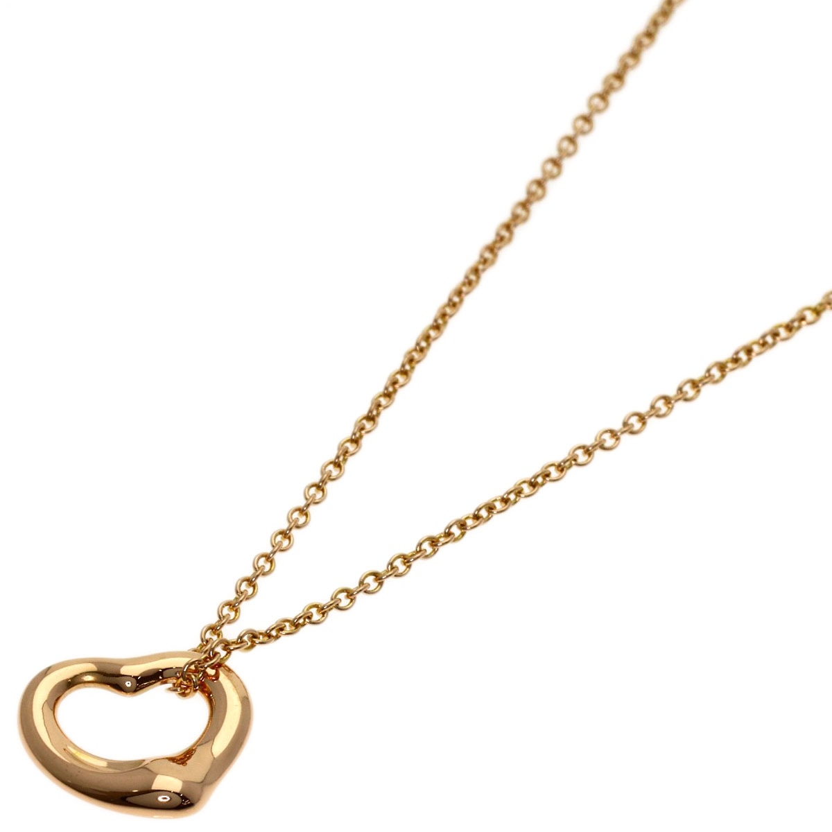 TIFFANY&Co. ティファニー オープンハート ネックレス K18PG レディース [中古]