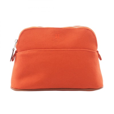エルメス HERMES ボリードポーチ ミニ ポーチ バッグ キャンバス オレンジ レディース オレンジ系 H104773M 02 【中古】