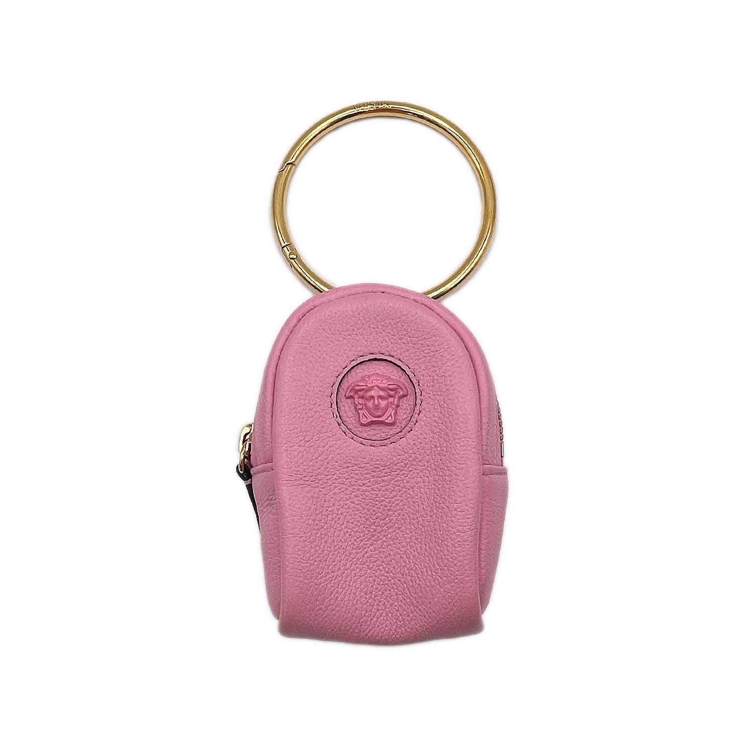 VERSACE ヴェルサーチ ハンドポーチ リングポーチ ポーチ
小物入れ ケース レザー ピンク レディース
【中古】