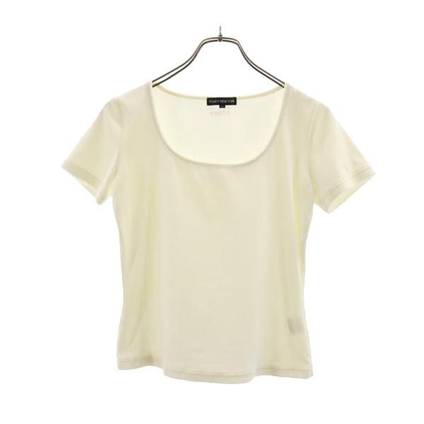 FOXEY NEW YORK フォクシーニューヨーク 日本製 半袖 Tシャツ 40 オフホワイト系