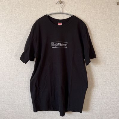 Supreme KAWS Chalk Logo Tee "Black"