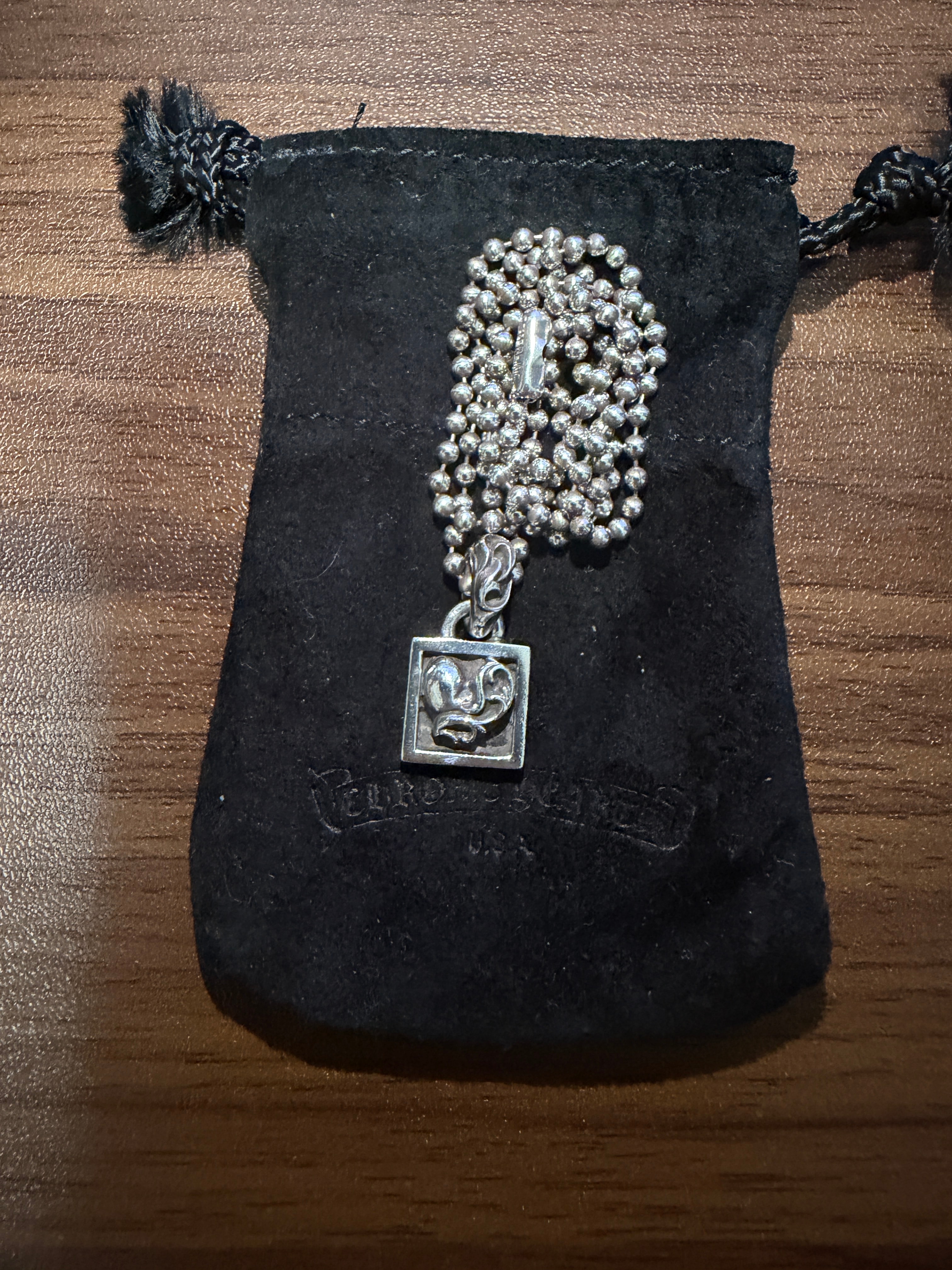Chrome Hearts Framed Heart Charm "Silver"
