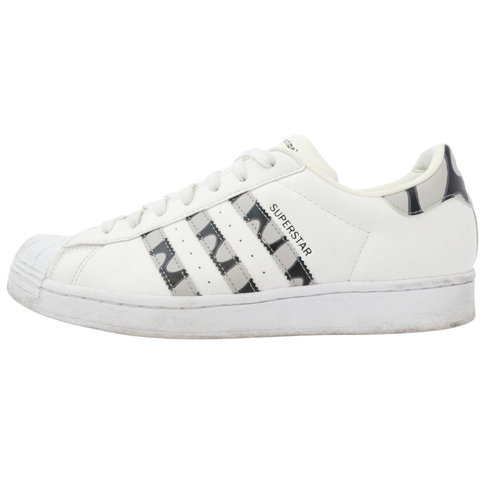 adidas アディダス スニーカー HP9779 × marimekko マリメッコ SUPERSTAR スーパースター スニーカー ホワイト系 ブラック系 グレー系 28cm【中古】