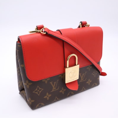 LOUIS VUITTON ルイ・ヴィトン モノグラム ロッキーBB コクリコ ショルダー M44322 2wayショルダーバッグ レッド ブラウン ゴールド コーティングキャンバス レザー レディース