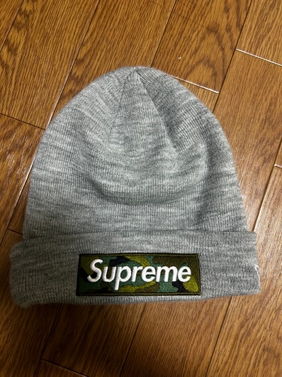 Supreme New Era Box Logo Beanie "Heather Grey" (23FW)