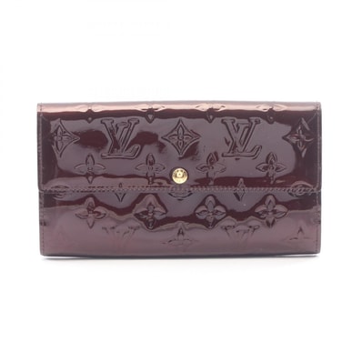 ルイ・ヴィトン LOUIS VUITTON ポルトフォイユ サラ モノグラムヴェルニ アマラント 二つ折り長財布 財布 レザー レディース パープル系 M93524 【中古】