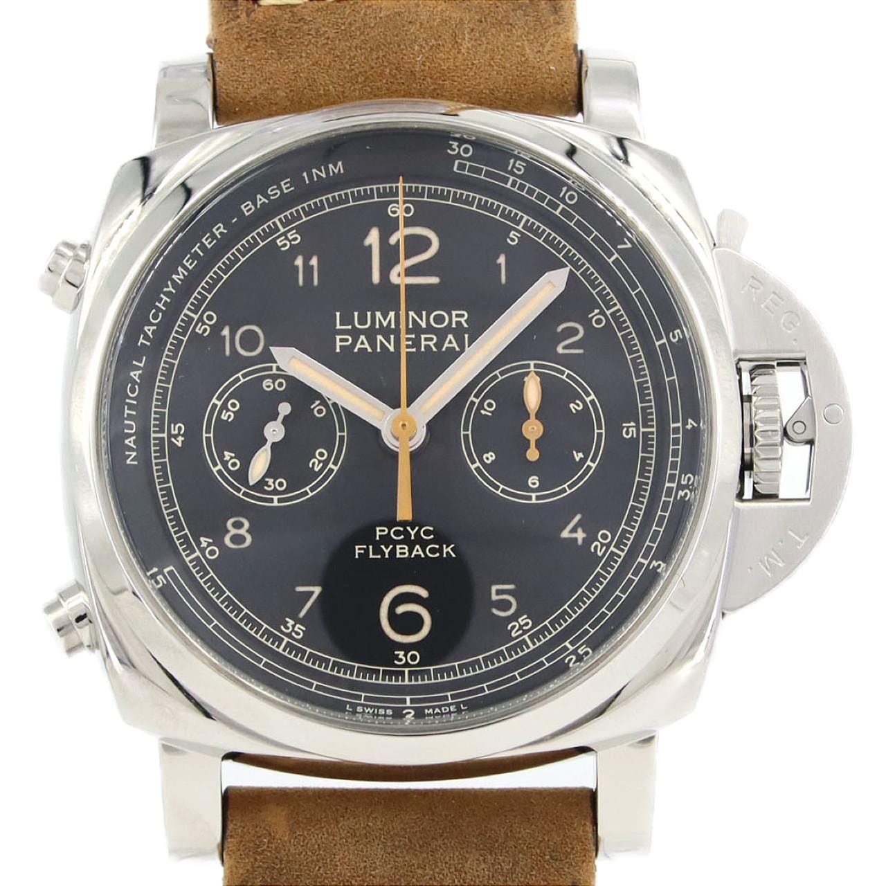パネライ ルミノール1950PCYC3DAYSクロノフライバックアッチャイオ PAM00653 SS 自動巻