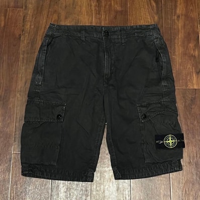 Stone Island Shorts Size 29 L1204 Old Treatment "Black"