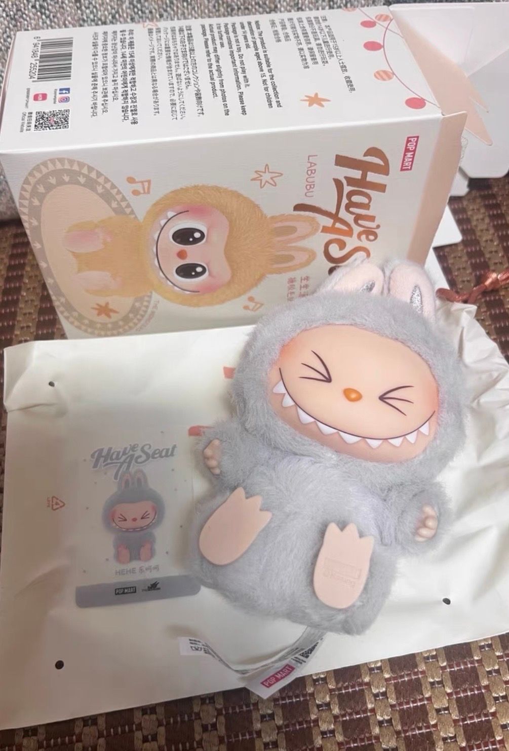 POP MART THE MONSTERS (LABUBU) Have a Seat Plush Series HEHE