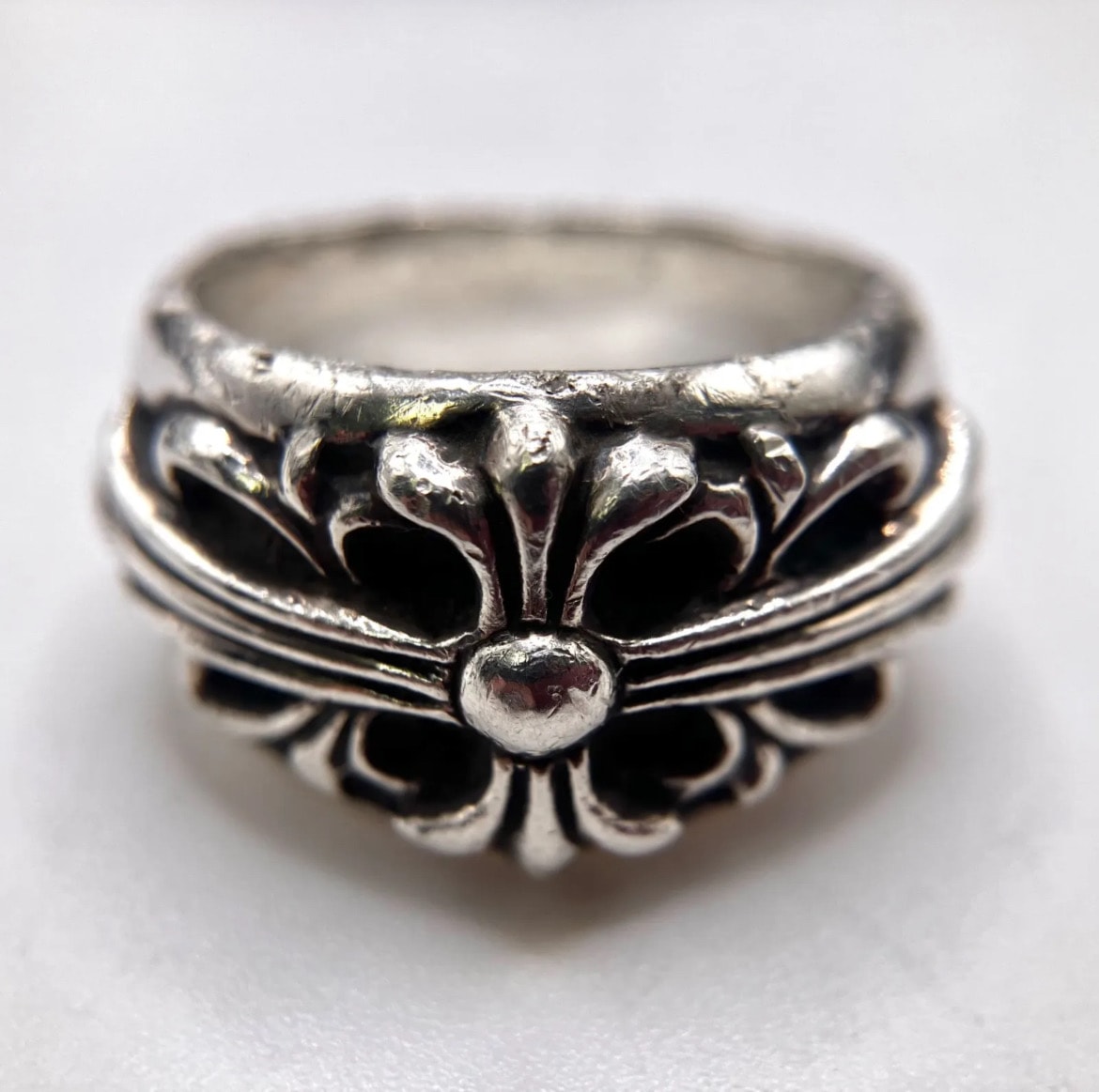 Chrome Hearts Floral Cross Ring "Silver"