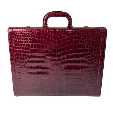 美品 最高級 オールドグッチ OLD GUCCI アタッシュケース クロコダイル ビジネスバッグ メンズ