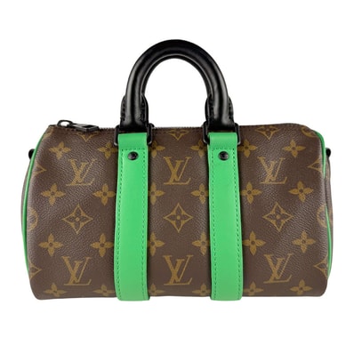 ルイ ヴィトン LOUIS VUITTON ハンドバッグ ショルダーバッグ モノグラム マカサー キーポル バンドリエール 25 モノグラムキャンバス ブラウン×グリーン メンズ M46249【中古】 z8666