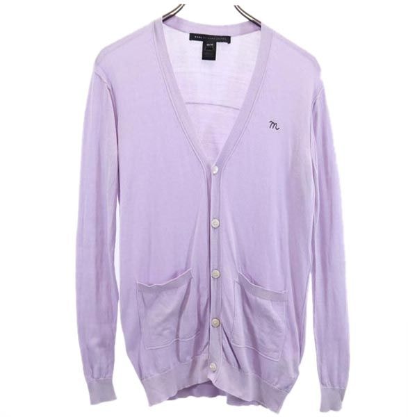 MARC BY MARC JACOBS マークバイマークジェイコブス シルクブレンド 長袖 ニット カーディガン XS パープル系