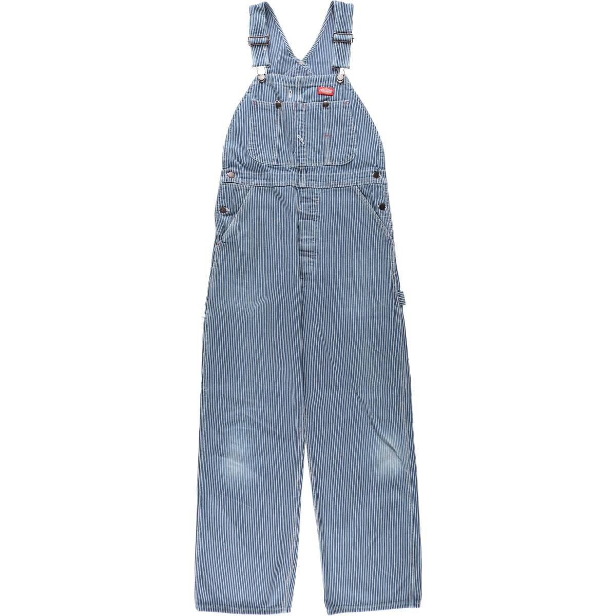 古着 ディッキーズ Dickies ヒッコリーストライプ オーバーオール USA製 メンズw34相当/eaa630420