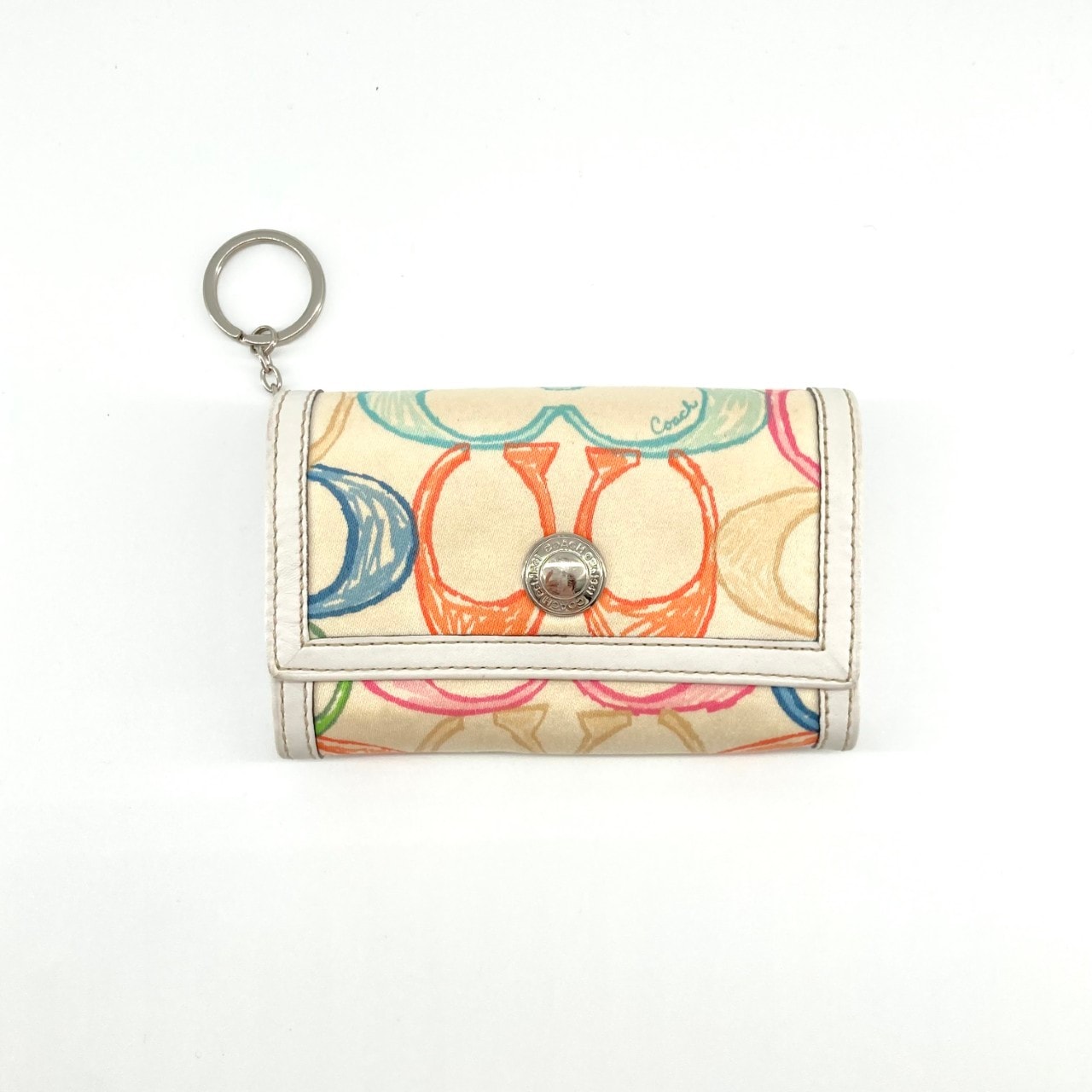 COACH(コーチ) ウェイバリー シグネチャー柄 ポーチ マルチカラー