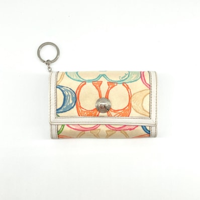 COACH(コーチ) ウェイバリー シグネチャー柄 ポーチ マルチカラー