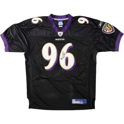 古着 リーボック Reebok NFL BALTIMORE RAVENS ボルチモアレイブンズ Vネック メッシュ ゲームシャツ フットボールシャツ メンズXL相当/eaa662649