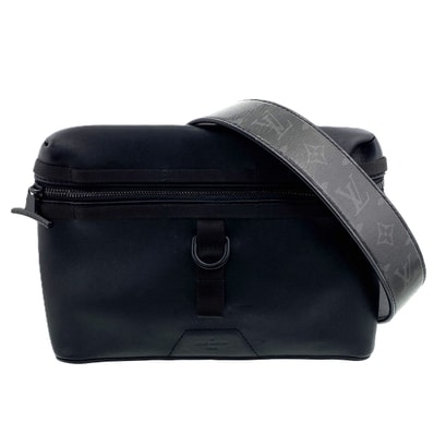 LOUIS VUITTON ルイ・ヴィトン ダークアンフィニィ メッセンジャーPM ショルダーバッグ M52176 レザー ブラック メンズ【中古】