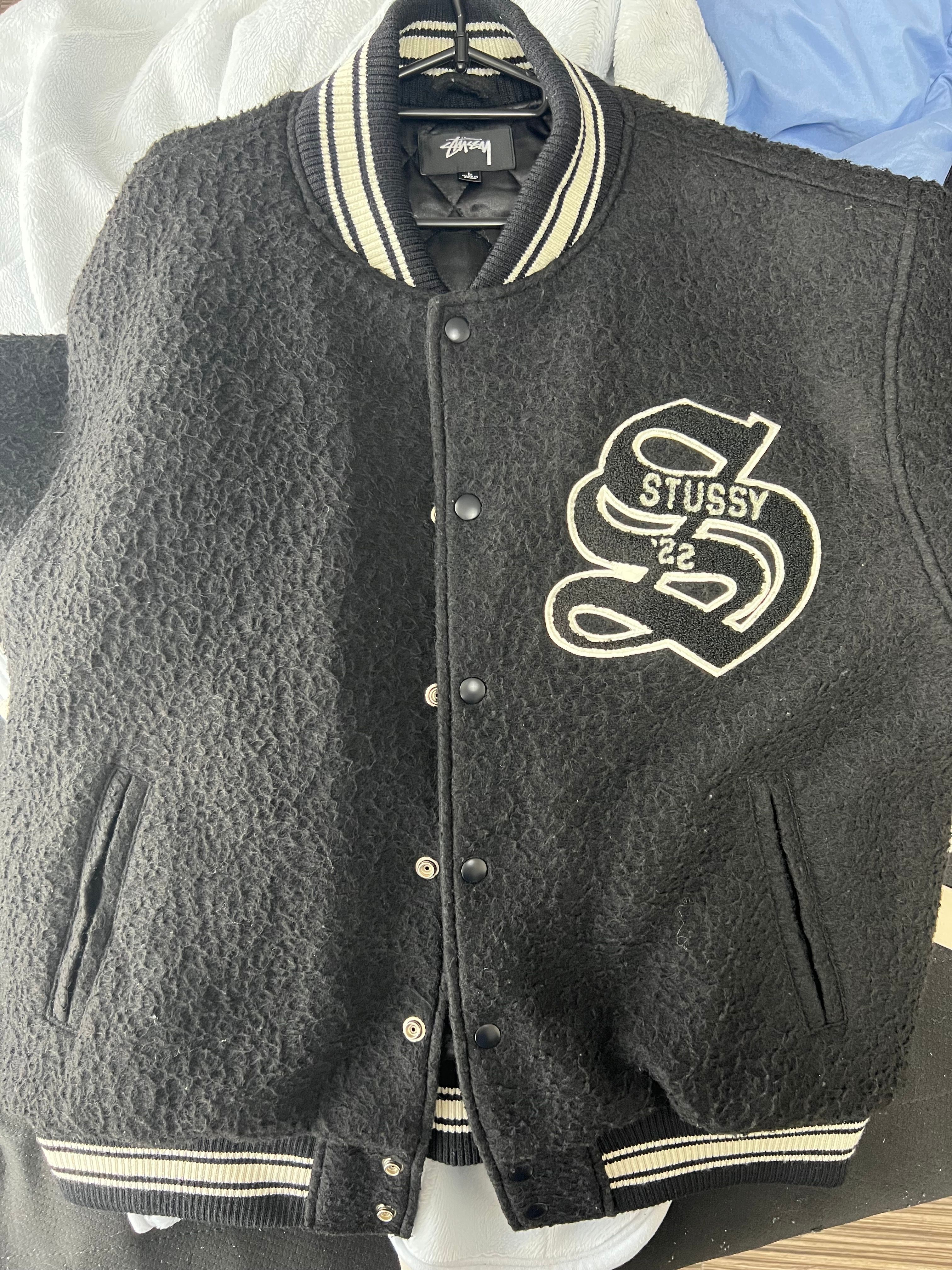 Stussy Casentino Wool Varsity Jacket "Black"