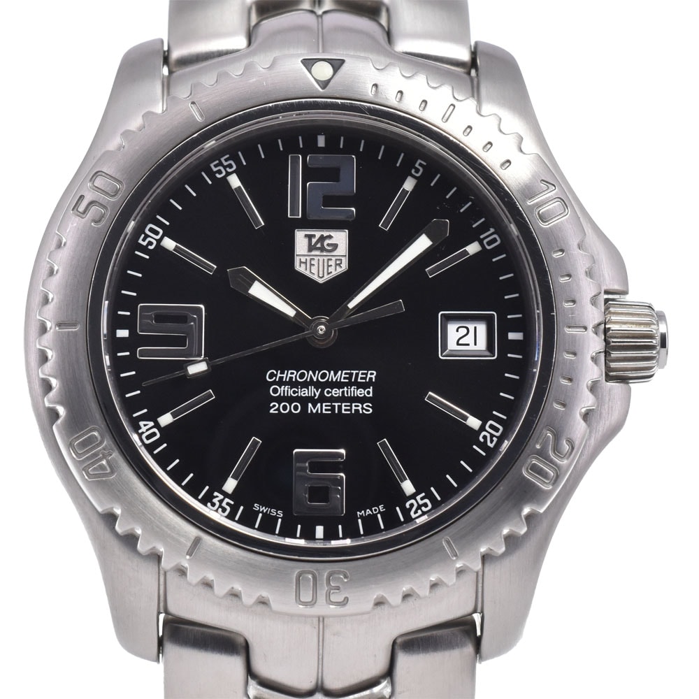 タグホイヤー TAG HEUER WT5110 リンク クロノメーター デイト ブラック 自動巻き メンズ 美品 腕時計 Q#149271