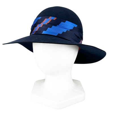 極美品 エルメス ハット ネイビー レディース 58