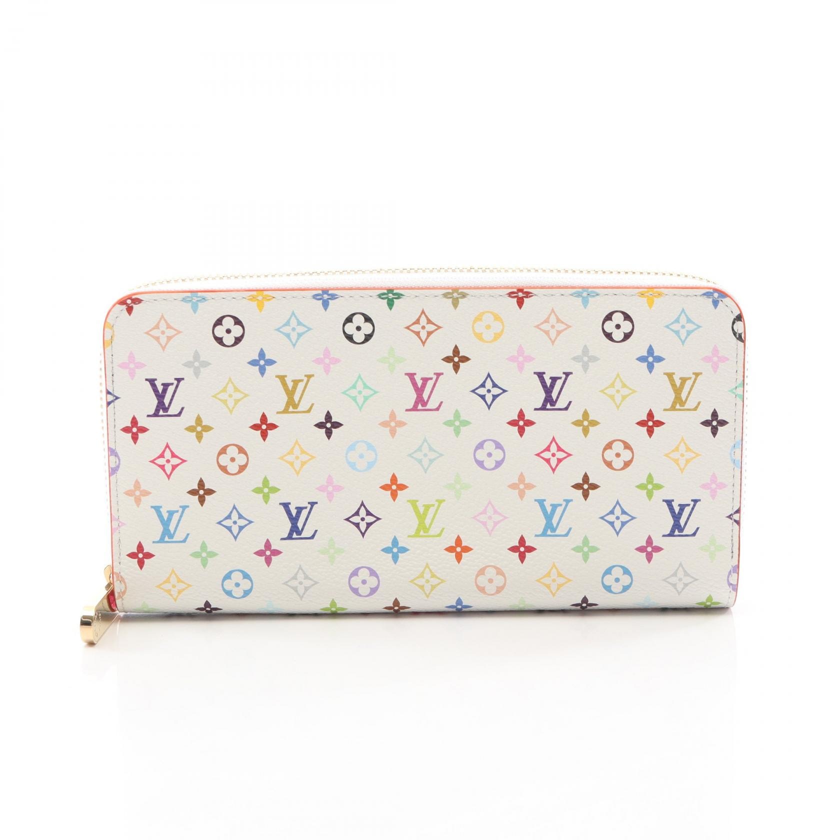ルイ・ヴィトン LOUIS VUITTON LV × TM ジッピーウォレット モノグラムマルチカラー 村上隆 ラウンド長財布 財布 PVC レディース ホワイト系 M13922 【中古】