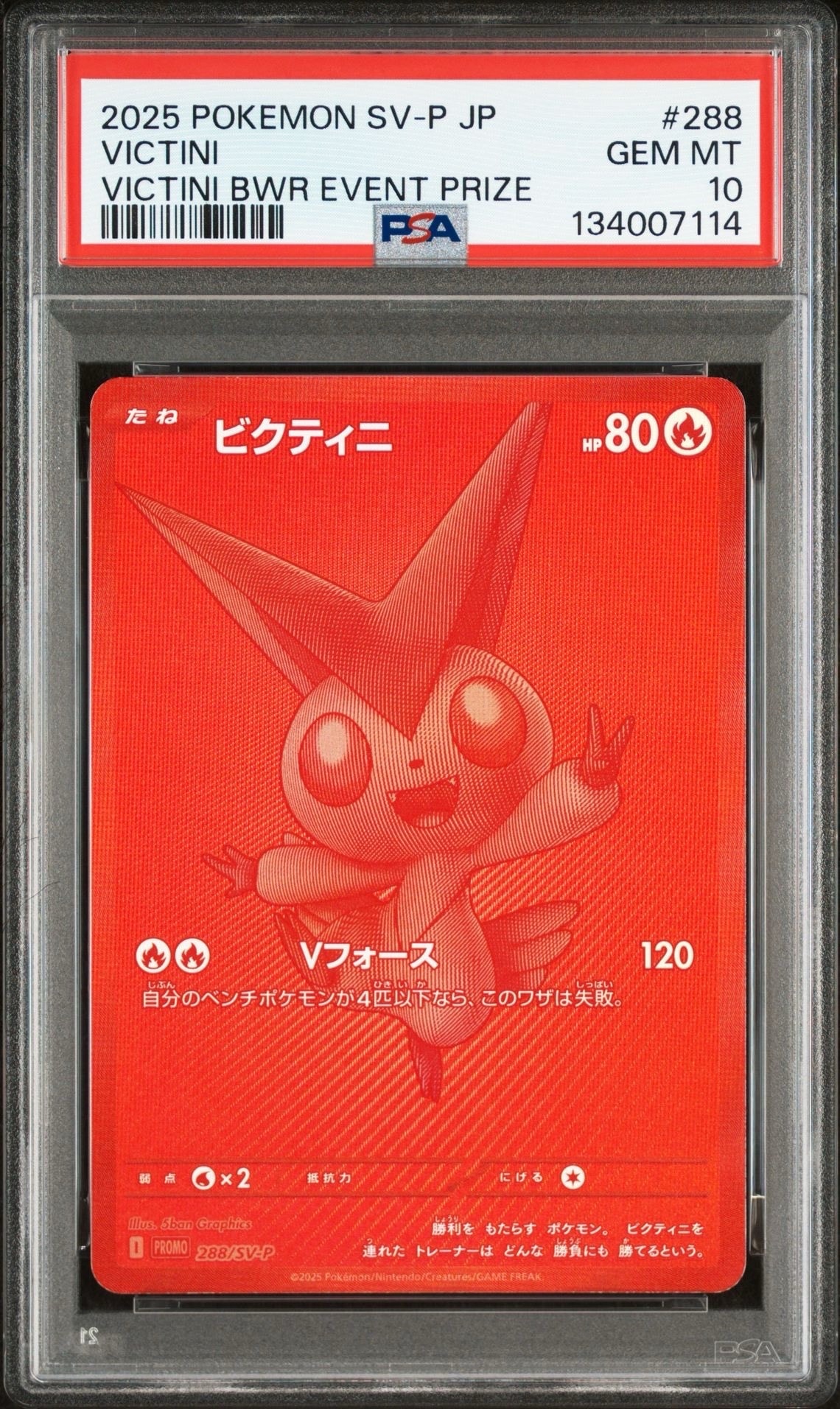 ビクティニ P [SV-P 288](プロモーションカード「ビクティニBWR争奪戦 上位賞 / おうちでブラックボルト・ホワイトフレア デッキ構築戦キャンペーン)