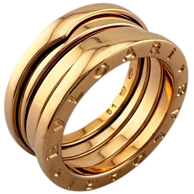 ブルガリ ビーゼロワン 3バンドリング リング 指輪 10.5号 18金 K18ピンクゴールド レディース BVLGARI 中古