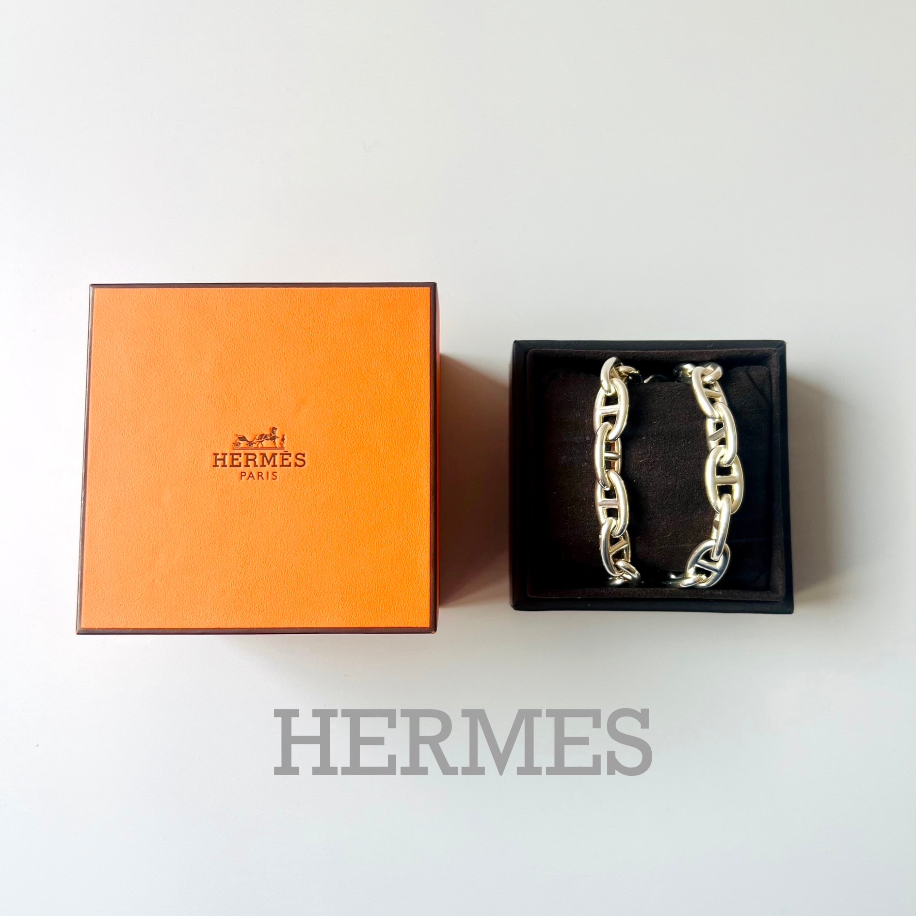 Hermes Chaine D'ancre GM Necklace Large Model "Silver"