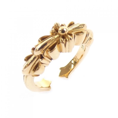 クロムハーツ CHROME HEARTS BABY CLSC DBL FLRL CRS OPEN GLD 207159922GLD RING