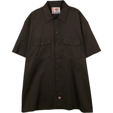 古着 ディッキーズ Dickies 半袖 ワークシャツ ボックスシャツ メンズL相当/eaa650562