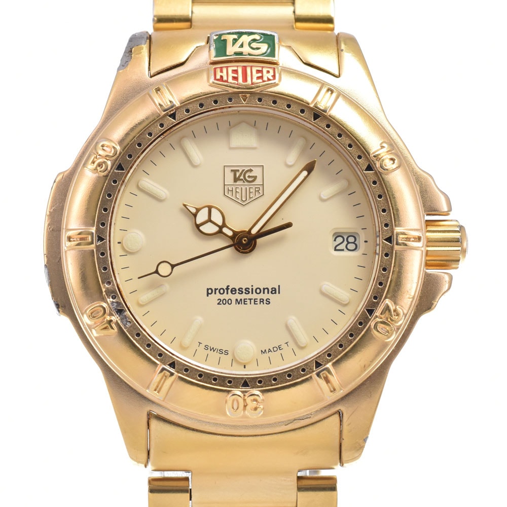 タグホイヤー TAG HEUER 994.713K 4000シリーズ プロフェッショナル 200M ベージュ クォーツ ユニセックス 腕時計 G#149935