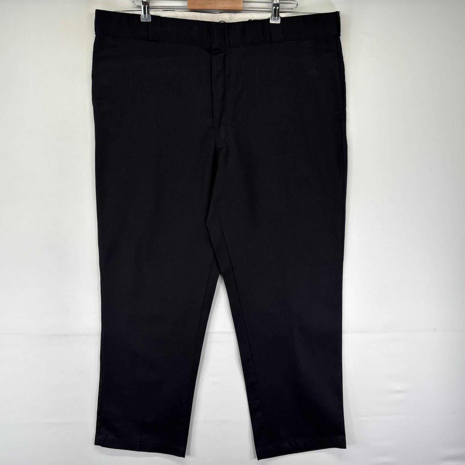 古着 ディッキーズ Dickies パンツ 874 ストレート ジッパーフライ ワーク チノパン センタープレス W42 L30 ブラック系 メンズ