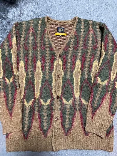UNION X NEEDLES MOHAIR CARDIGAN PSYCHEDELIC "Brown"