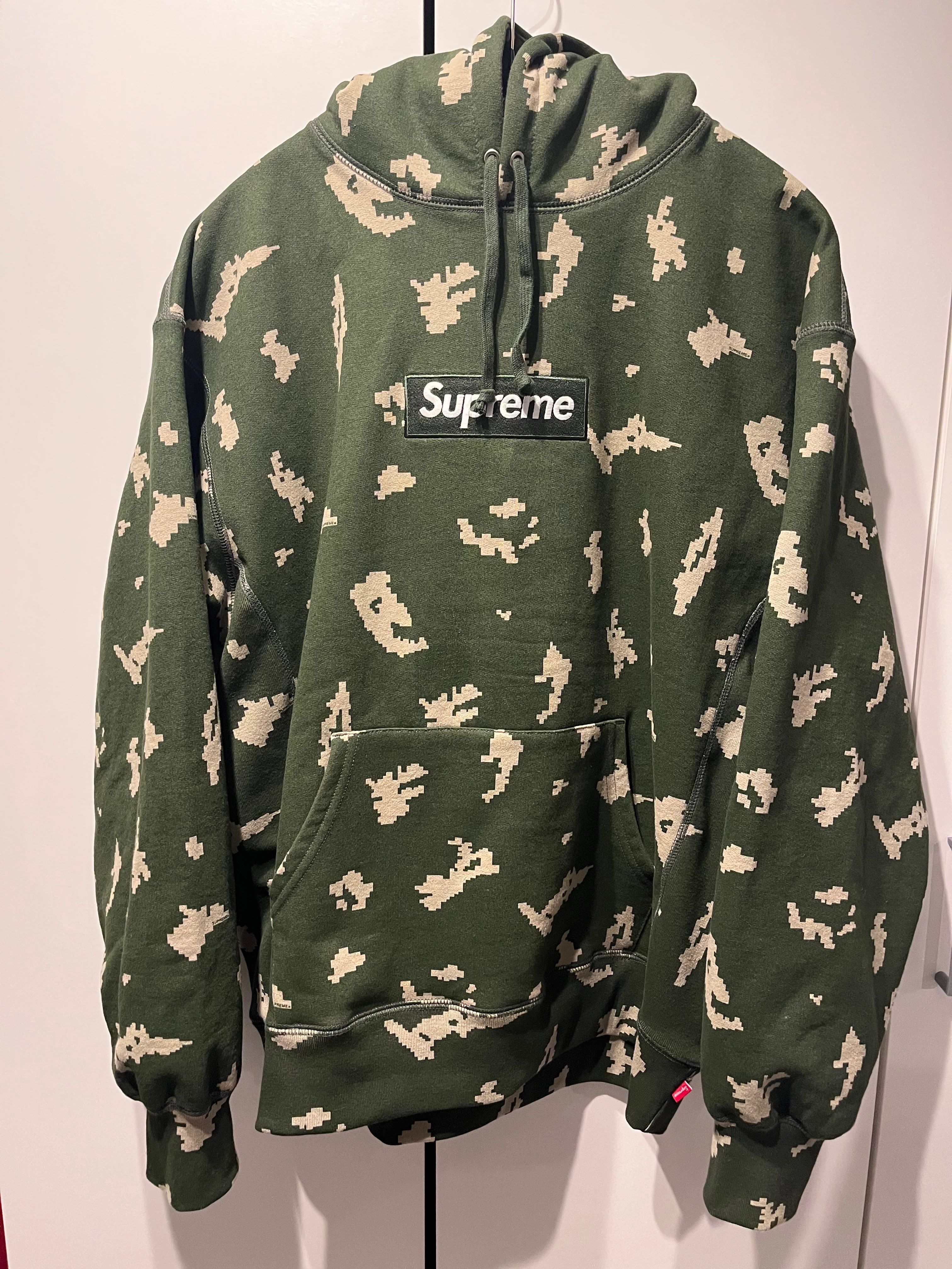 Supreme Box Logo Hooded Sweatshirt "Olive Russian Camo" (21FW)