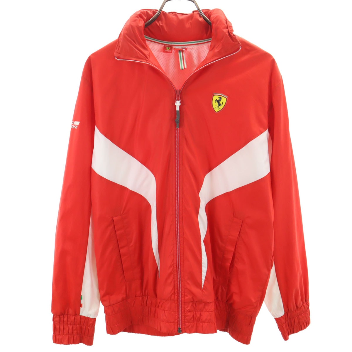 PUMA プーマ Ferrari フェラーリ コラボ ナイロンジャケット S レッド 裏メッシュ