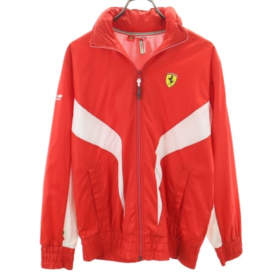 PUMA プーマ Ferrari フェラーリ コラボ ナイロンジャケット S レッド 裏メッシュ