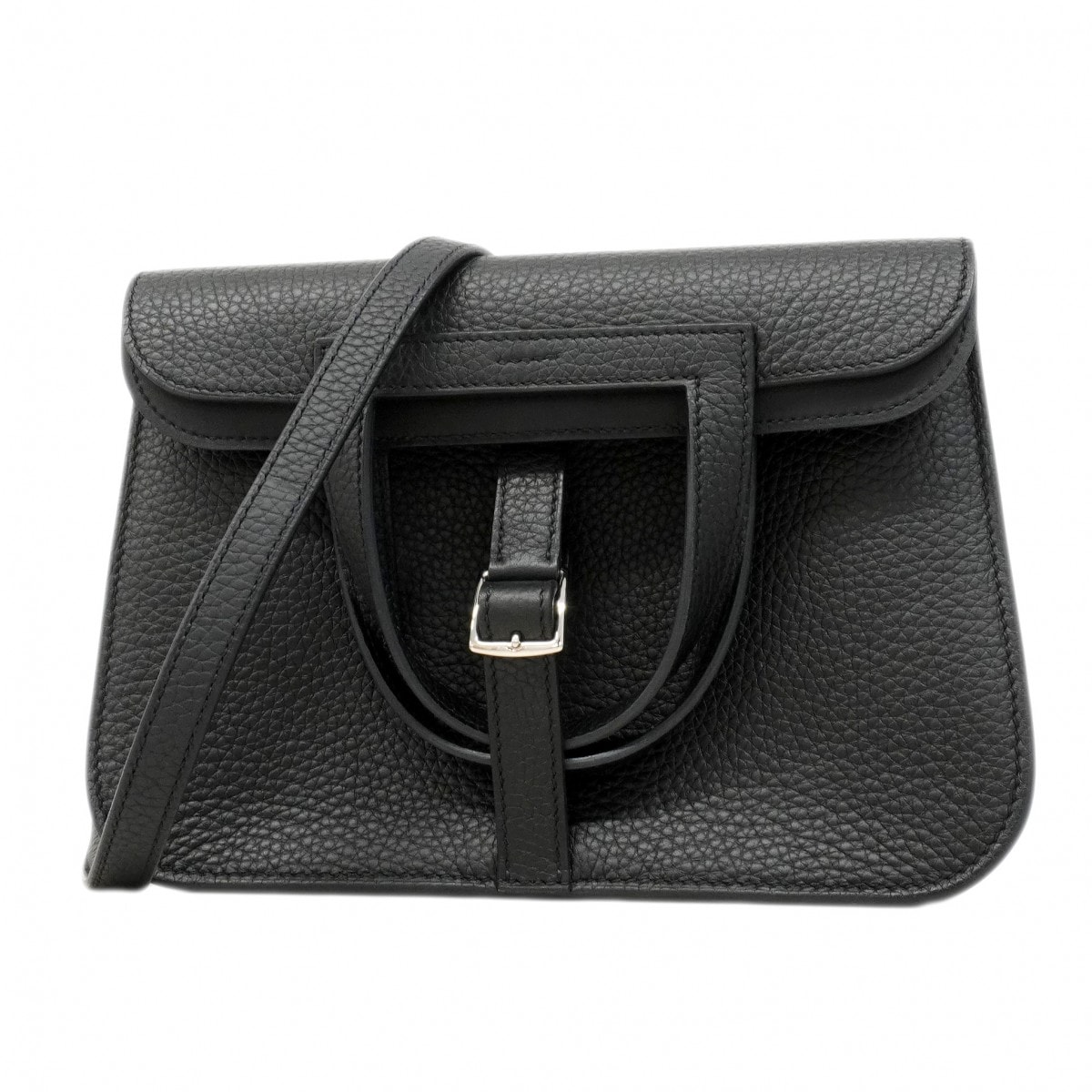 【6eb1125】エルメス ハンドバッグ アルザン25 トリヨンクレマンス ブラック シルバー金具 K刻印【中古】レディース
