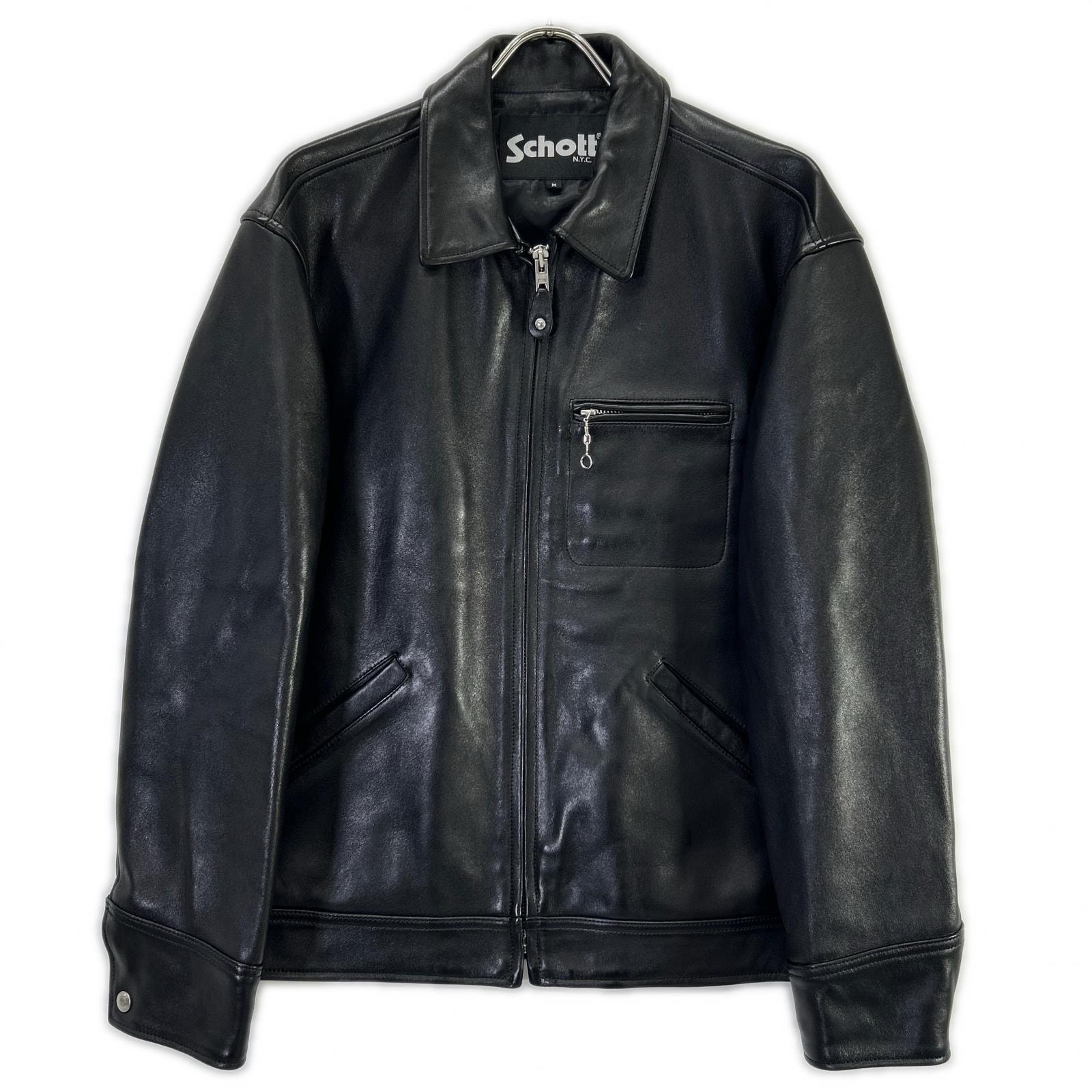 ショット 3121034 LEATHER TRACKER JACKET M