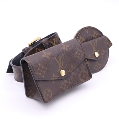 美品 LOUIS VUITTON ルイ・ヴィトン モノグラム サンチュール デイリー マルチポケット M0236Y その他バッグ ブラウン レザー レディース