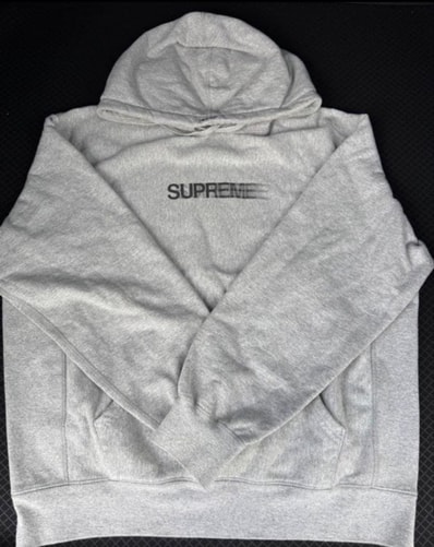 Supreme Motion Logo Hooded Sweatshirt "Heather Grey" (23SS)